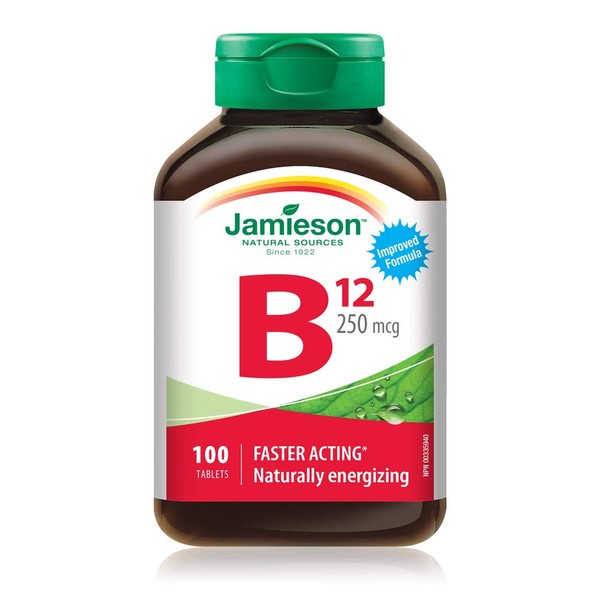 Jamieson Vitamin B12 (Methcycobalamin)250mcg, 100 Tablets