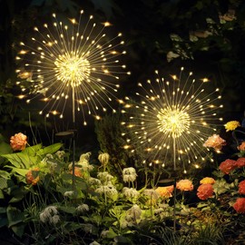 GIGALUMI GIGALUMI Garden Outdoor Decor Lights 120LED 2Pack, Solar Garden Lights for Yard Outside Fairy Garden Lights Decorative, Solar Lights for Yard Pathway Flowerbed Planter Balcony Patio Garden Decor