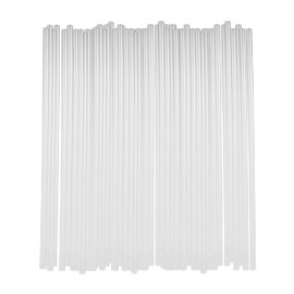 Green Direct Clear Plastic Drinking Straws - 10.2 Inch Extra Long & Thick - Straws Individually Wrapped - BPA-Free for Water Bottles, Jumbo Cups & Large Drinks - Bulk Pack of 300