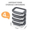 BEFOY 4PCS Stainless Steel Food Storage Container with Lids Bento