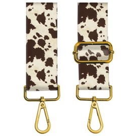 BeauBeast Purse Strap Replacement Crossbody 2" Wide Shoulder Strap, Cute Handbag Strap Bag Strap Replacement Belts Adjustable Retro Cow Print