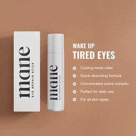 Superior Mane EyeStick Repair for Men | UnderEye Serum Roller for Dark Circles w/Caffeine, Vitamin B3 Peptides & Ceramides | Reduces Puffiness Dark Circles | Anti-Aging Under Eye Stick Dark Circle