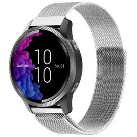 18mm Metal Mesh watch band Compatible with Garmin Venu 2s/ Venu 3S/Vivoactive 4s/Vivomove 3S/forernnner 255s bands,Quick Release milan Replacement Band for Garmin Forerunner 255S/ 265S Women Men