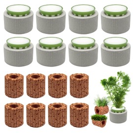 Rainmae 16 Pack New Upgrade Aquarium Plant Weights, Aquatic Water Plant Fixed Rings, Water Plants Cultivation Fixed Ring Plant Pot, Landscape Ceramic Pottery Gravity Ring for Fish Tank Accessories