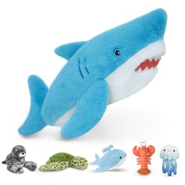 Niuniu Daddy 23" | 3.3 Pound Shark Weighted Stuffed Animals for Kids Adults, Soft Shark Weighted Plush Animal Calming Toys for Sleeping, Cute Body Pillow for Presents Birthday Christmas Holiday