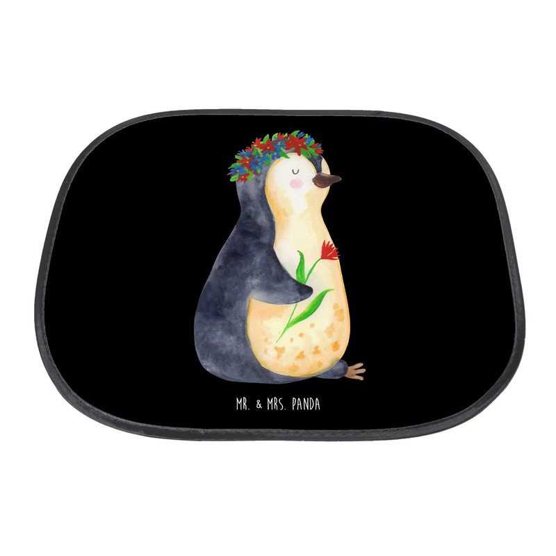 Mr. & Mrs. Panda Car Sun Shade Penguin Flowers Gift