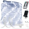 WYZworks 50ft Cool White LED Rope Light, 8 Modes Waterproof