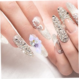 TOVINANNA 25pcs Flower Nail Charms for Acrylic Nails Elegant Decorations for Brides and DIY Enthusiasts with Beautiful Floral Designs