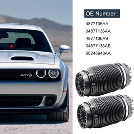 AIRSUSFAT 2pcs Rear Air Suspension Spring Bags for Dodge Ram 1500 2013-2018 Air Bellows 68248948AA 04877136AA 04877136AB