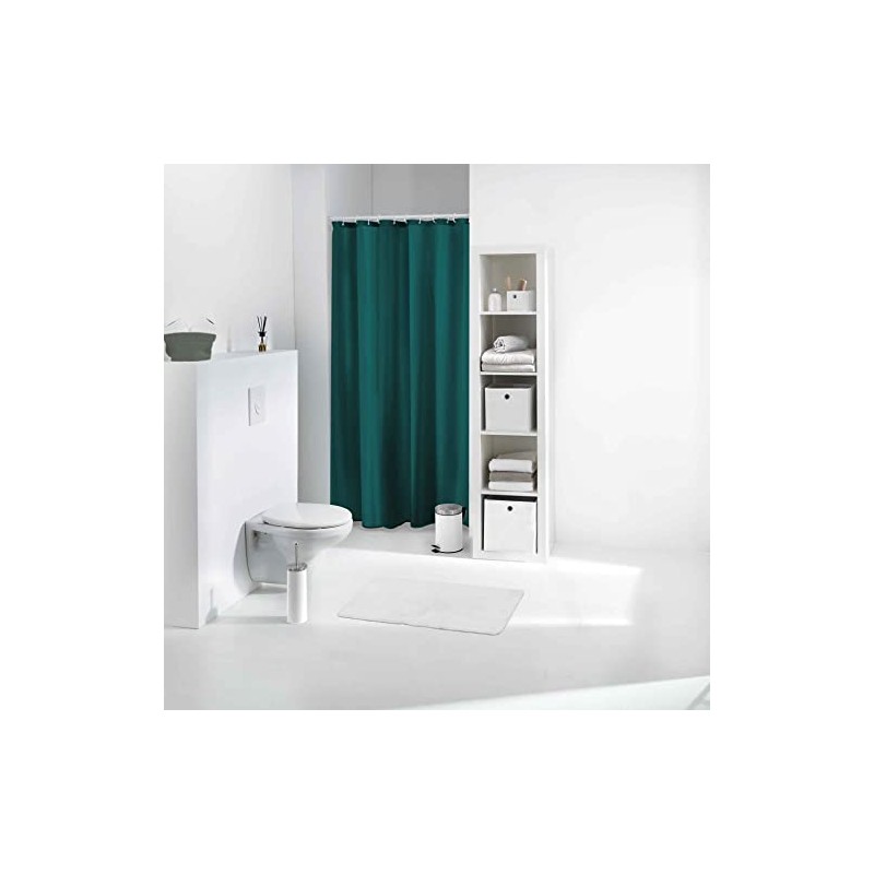 Douceur d'Intérieur, Shower Curtain 180 x 200 cm Vitamin Blue/Emerald
