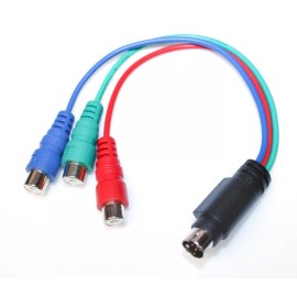 ATI 7-Pin S-Video to 3 RCA Female Component Splitter Adapter Cable 6110017600G