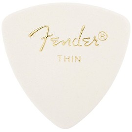 Fender 346 Classic Celluloid Guitar Picks 72-Pack - White - Thin for electric guitar, acoustic guitar, mandolin, and bass