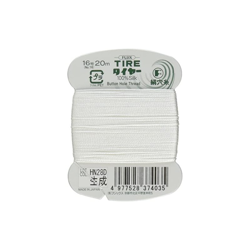 Fujix Tire Silk Hole Thread No. 16 Length 65.6 ft