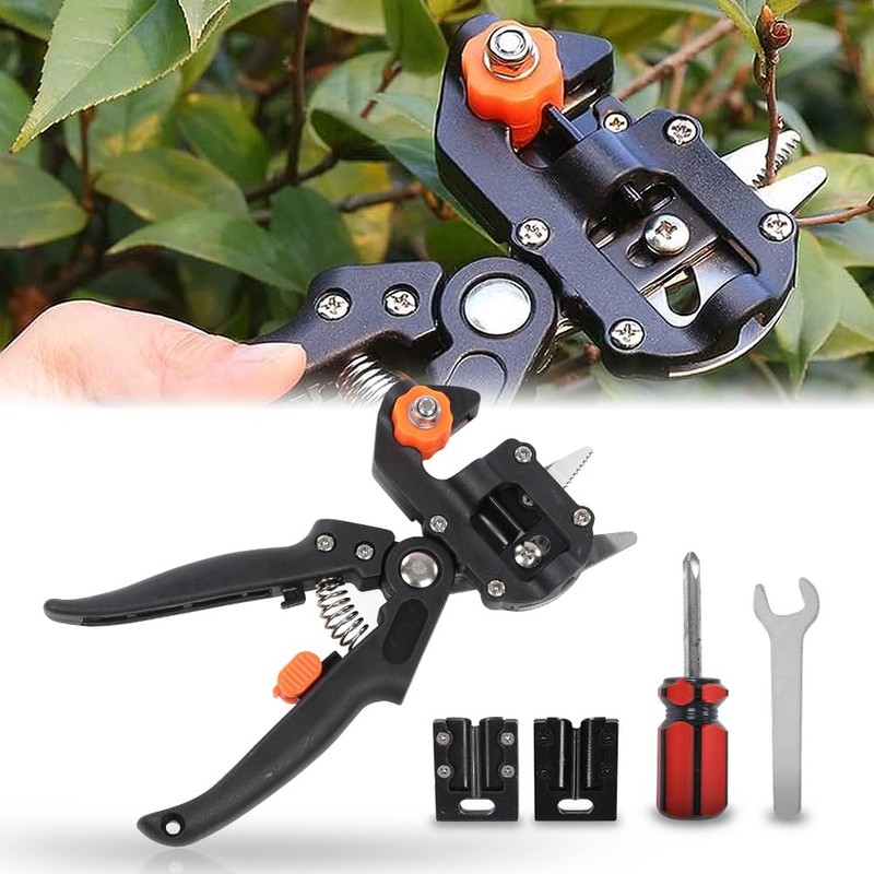 CROSSDESIGN 2-in-1 Garden Tree Grafting Knife Pruning Pruner Scissors Cutting