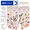QPC Direct Tall Flowers Multi PVC Oilcloth Table Cover Vinyl