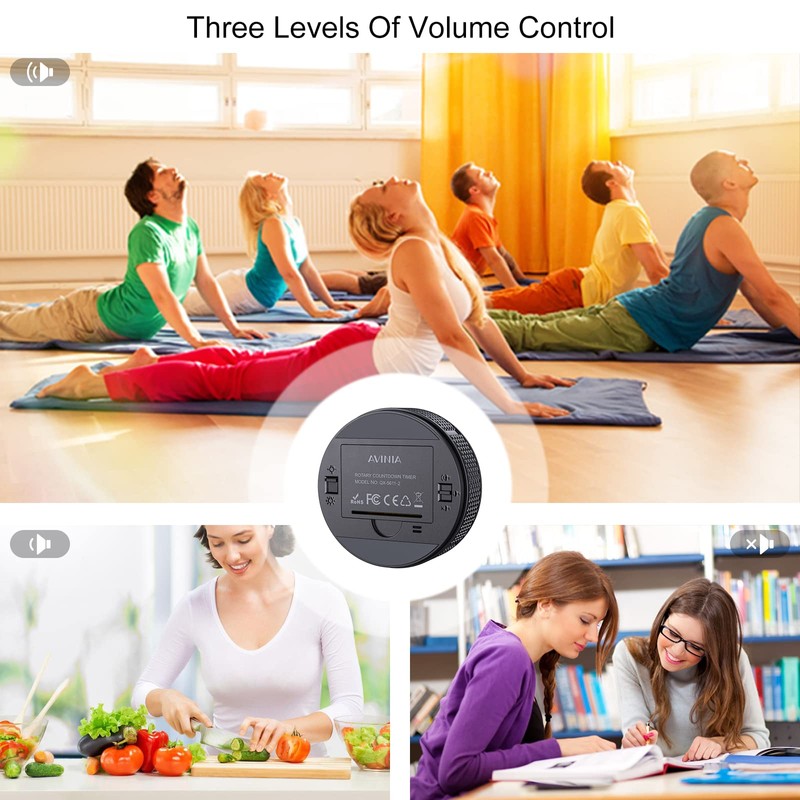 AVINIA Digital Kitchen Timers, Visual timers Large LED Display Magnetic