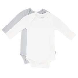 KYTE BABY Bodysuit – Unisex Bodysuits - Long Sleeve Baby Bodysuits Made from Bamboo Rayon Material 2-Pack, Cloud+storm, 3-6 Months