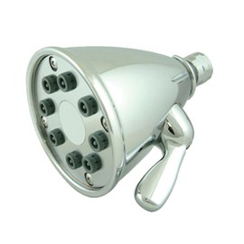 Whitehaus WH139-POCH Showerhaus 4 3/4-Inch Round Showerhead with 8 Spray Jets, Solid Brass Construction with Adjustable Ball Joint, Polished Chrome