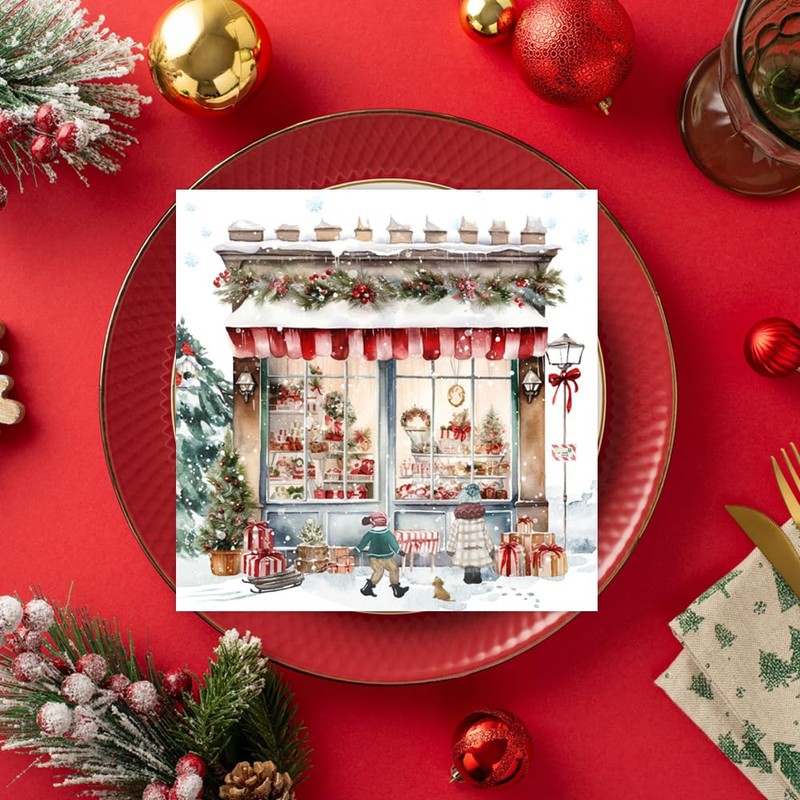 Anniversary House Tiflair Festive Christmas Boutique Lunch Napkins 3 ply
