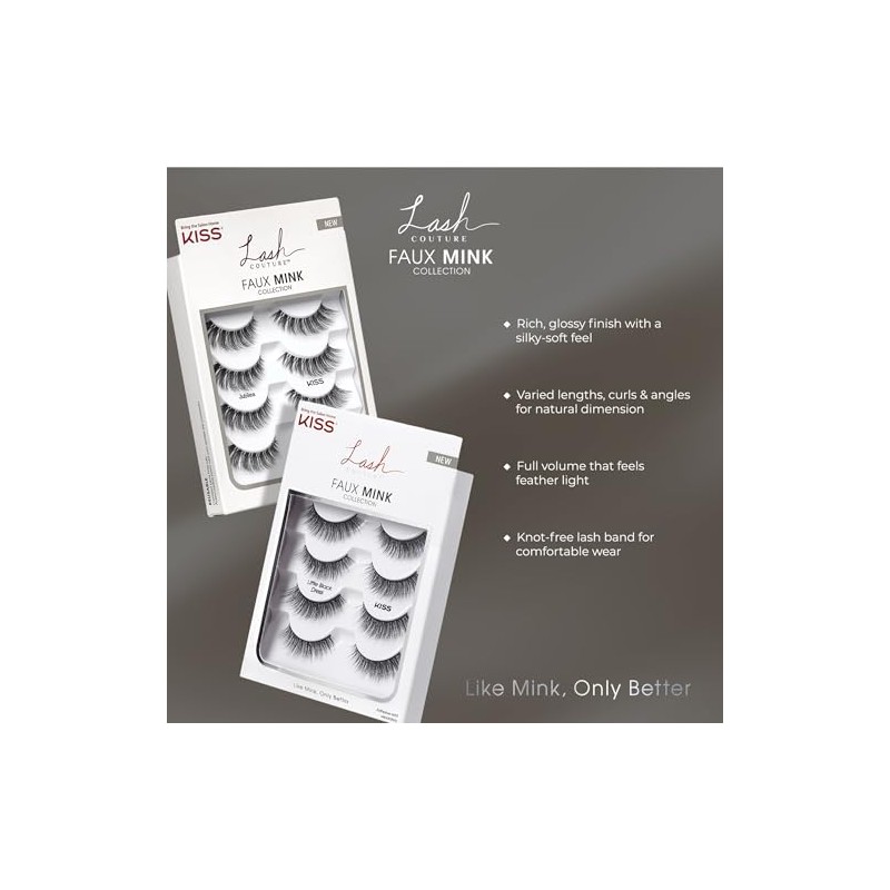 Kiss Lashes Kiss lash couture multipack faux mink little black