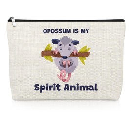 Funny Opossum Makeup Bag Inspirational Gifts for Her Opossum Lover Possum Gift for Women Animal Lover Cosmetic Bag Christmas Birthday Presents for Best Friend Female Possum Owner Mom Travel Pouch