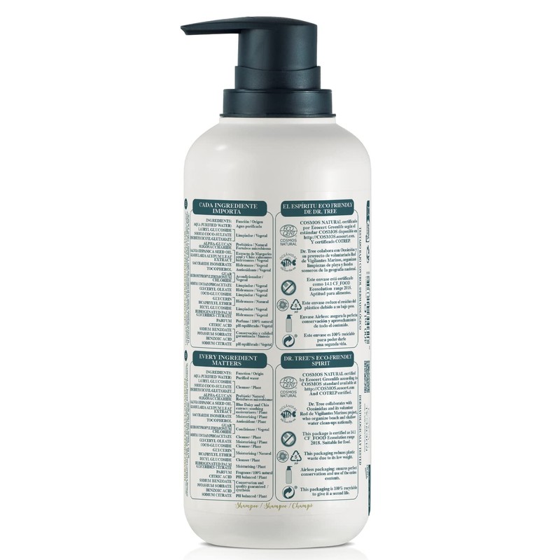 Dr. Tree Dermoprotective Shampoo for Sensitive Scalp, Cleansing, Shine and