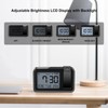 CHEREEKI Projection Alarm Clock, Alarm Clock with Indoor Temperature, 4
