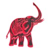 Elephant Black and Red Cartoon Embroidered Iron On Patches Applique