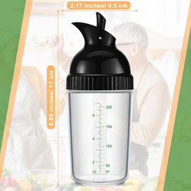 Lallisa 3 Pcs Salad Dressing Shaker Salad Dressing Bottle Mixer Salad Dressing Containers with Lids Multifunctional Manual Sauces Mixer