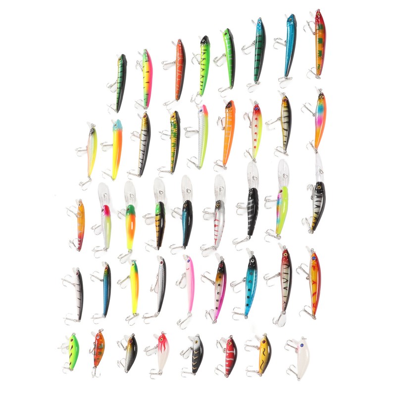 43Pcs Fishing Lure Kit Minnow Artificial Bait Universal Simulation Lure