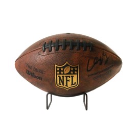 HillSpring Metal Football Display Stand, Base Holder for Basketball, Bowling Ball, Soccer, Volleyball, Rugby Ball and Other Autographed Ball