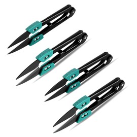 Pack of 4 Thread Scissors Sharp Thread Separator Scissors Wide Handles U-Shaped Scissors Blades Made of High Carbon Steel for Precise Cutting of Thread