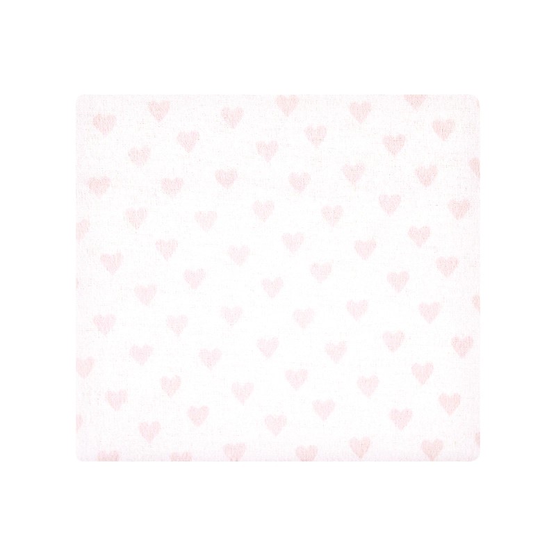 Hudson Baby Cotton Flannel Receiving Blankets Bundle, Pink Gray Elephant