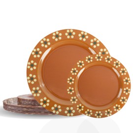 U-QE 20 Pcs Plastic Mexican Plates - Cielito Lindo Baby Shower Plates Cielito Lindo Party Decoration - 10.25" Dinner & 7.5" Dessert Plastic Platos De Barro Mexicanos - Blue