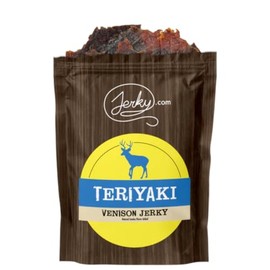 Jerky.com's Exotic Teriyaki Venison Jerky - Wild Game Meat Snacks, Exotic Snacks, High-Protein, All-Natural, No Added Preservatives - Healthy Snacks for Adults - 1.75 oz. (Pack of 1)