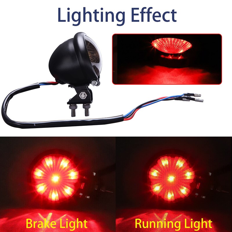 JMTBNO Motorcycle LED Stop Tail Light Brake Light Rear Brake