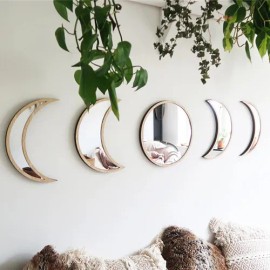 Espejo Decorativo De Madera Estilo Nrdico Luna Fase Mirro18