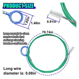 UHANBUT Auto Sunroof Drain Cleaning Tool, 78 Inch Long Pipe Cleaners & Flexible Drain Brush, Slim Tube Cleaning Brush Dredging Tool for Car Sunroof, Windshield Wiper Drain Hole (2PCS)