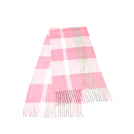 Warwick & Vance Womens/Mens Woollen Scarf, 100% Wool, Super Soft Touch, 30cm x 180cm, Blush Plaid