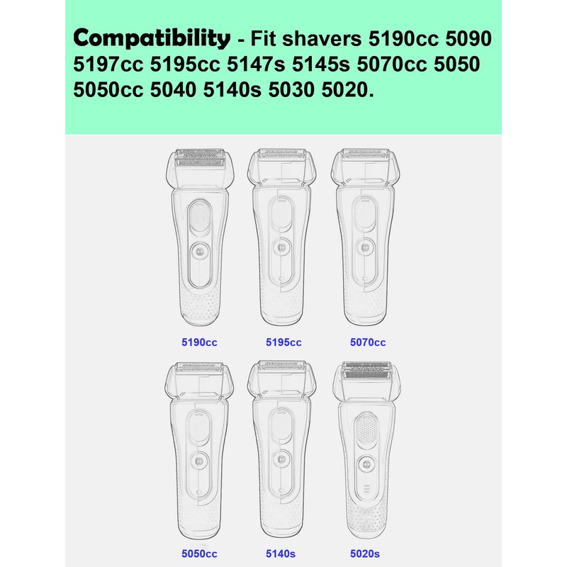 Series 5 Replacement Head 52S for Braun Electric Shaver, S5