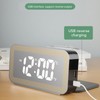Wireless Charging Alarm Clock USB Reverse Charging LED Large Screen