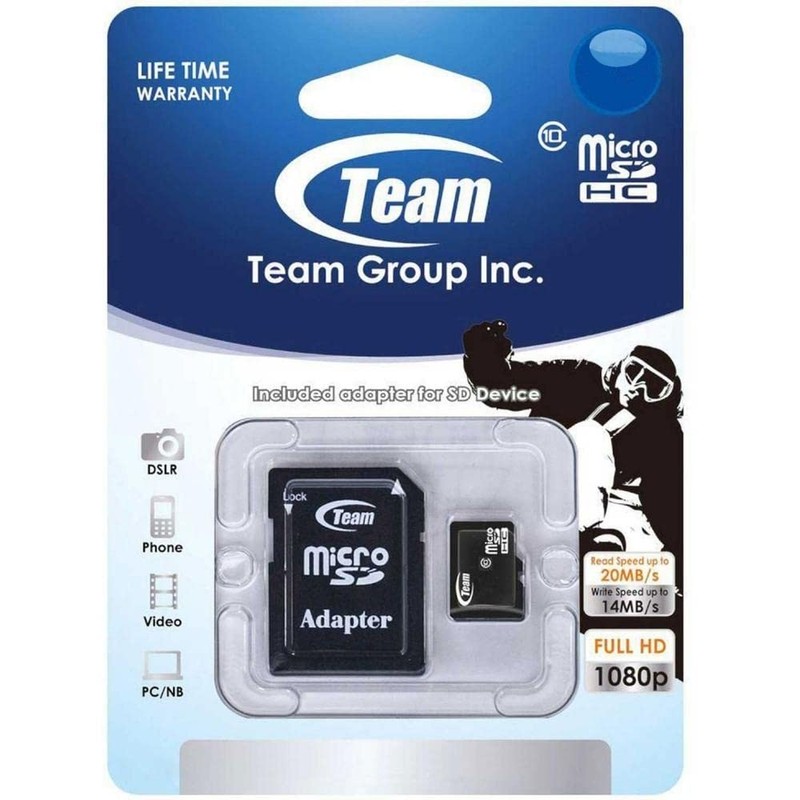 Team 32GB Class 10 Micro SDHC Memory Card, 90993