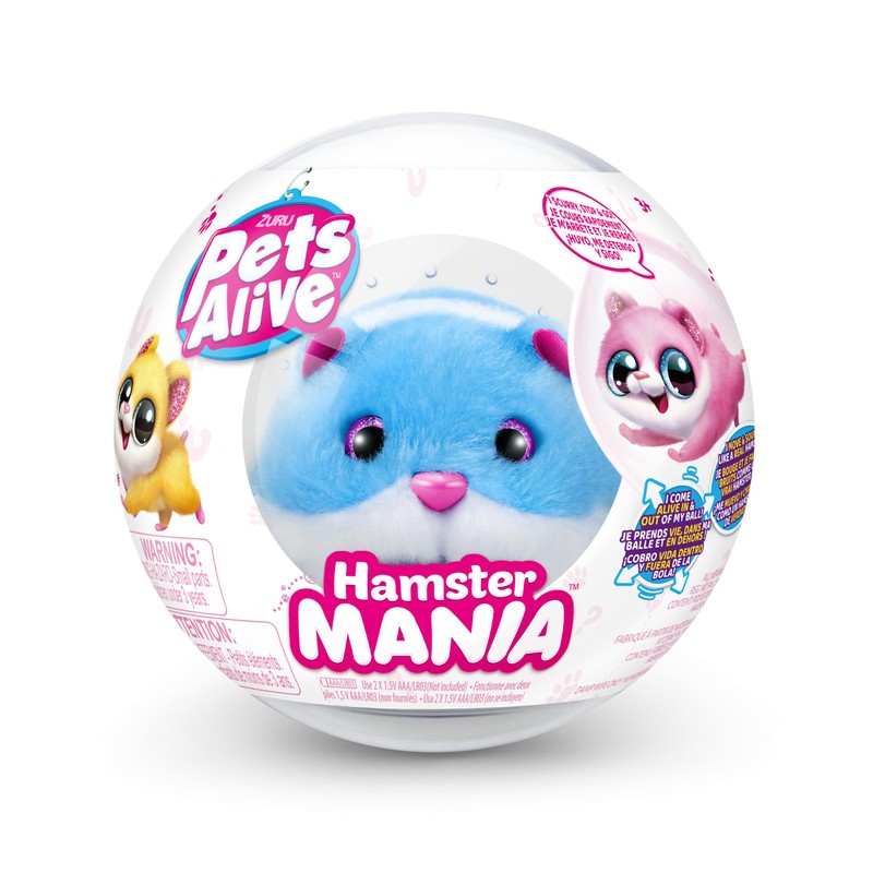 Pets Alive Hamster Mania by ZURU, Blue Hamster, Pet Nurture,