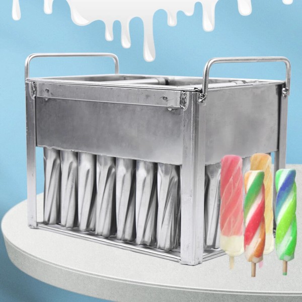 Unbranded 40PC Stainless Steel Molds Pop Lolly Spiral Popsicle Ice
