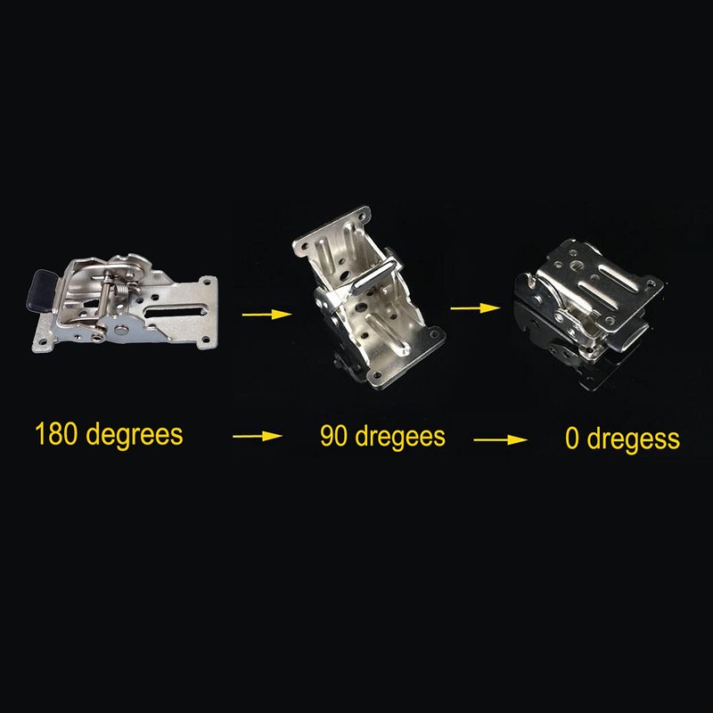 2PCS 0-90-180 Degree Table Legs Foldable Bracket with Screws,Self-Locking Hinge-