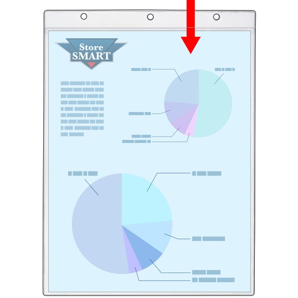 StoreSMART - Sheet Protector - Holes on Short Side, Open