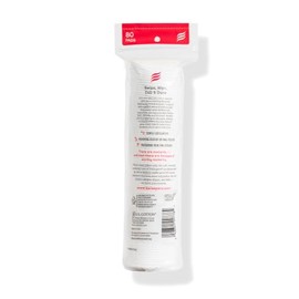 Swisspers Rondas exfoliantes premium, 2 superficies texturizadas elevadas distintas, almohadillas faciales de algodón, bolsa resellable de 80 unidades