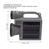 Solar Flashlight Handheld LED Spot Light Flashlight with Dual Side