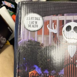 Gemmy Airblown Inflatable Jack Skellington with Jack-O'-Lanter