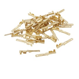uxcell 2.8mm Wiring Connectors Male Spade Crimp Terminals 40pcs Gold Tone